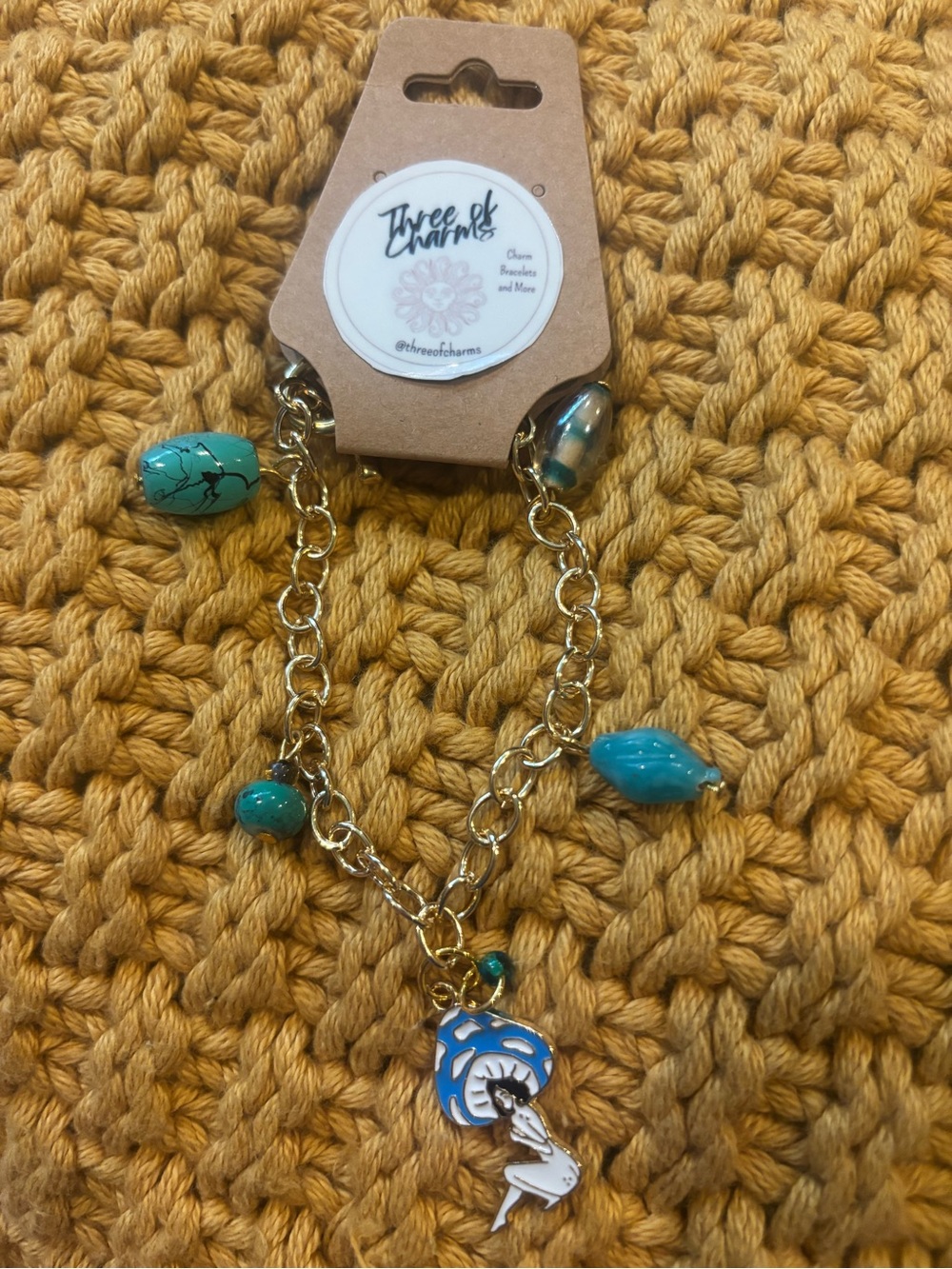 Handmade Mushroom Girl Charm Bracelet